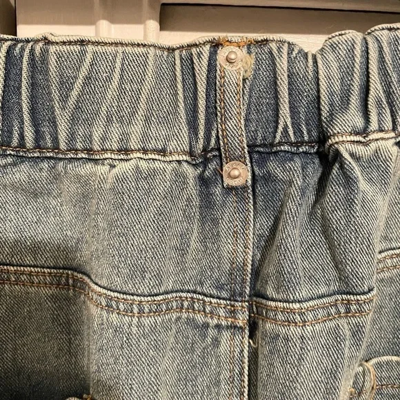 Jaded gypsy jewel distressed denim light wash skirt - Picture 11 of 13